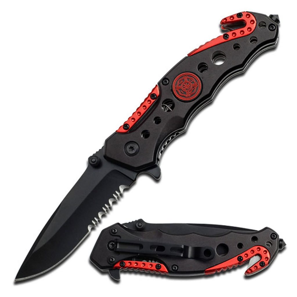 Fire Fighter Spring Assisted Wholesale Folding Pocket Knife