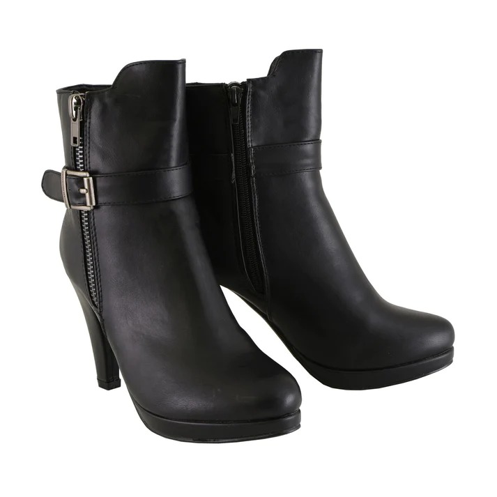 Wholesale Black Leather Boots for Women's