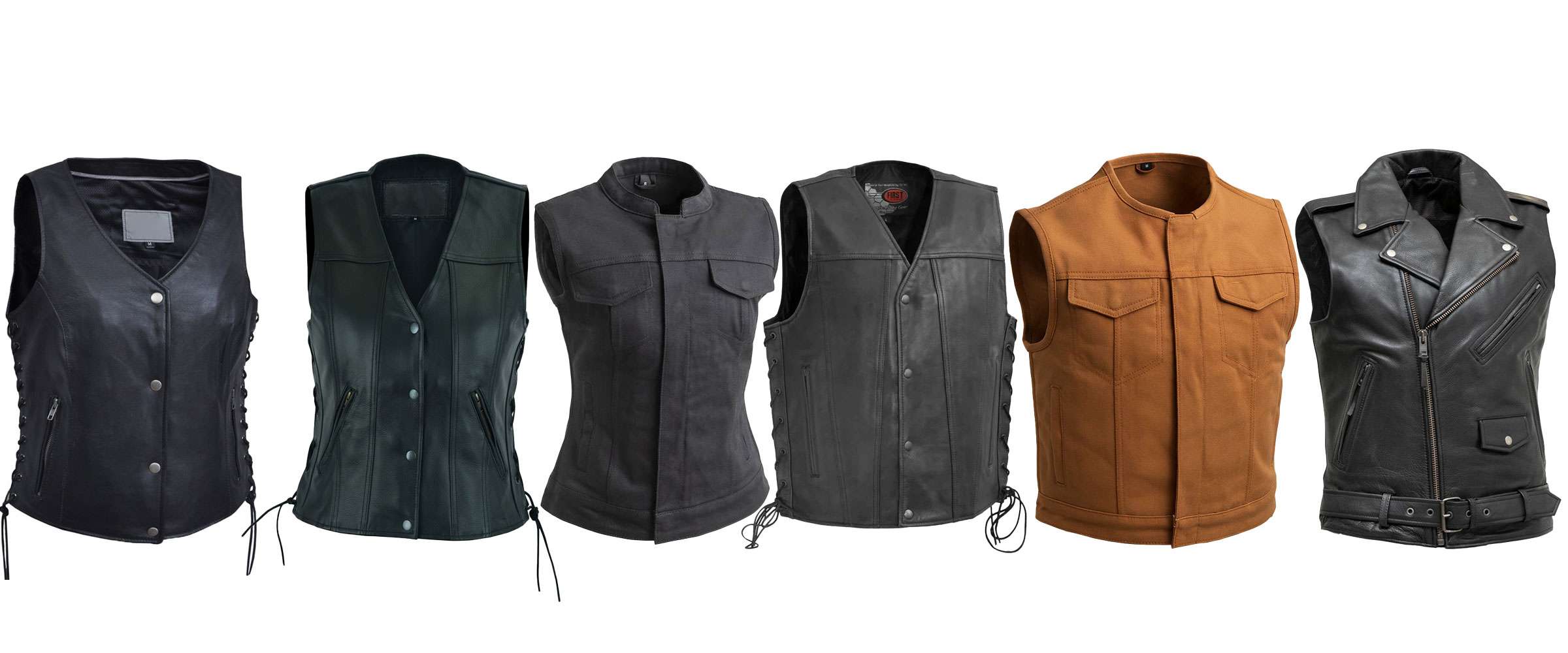 Custom Leather Biker Vests